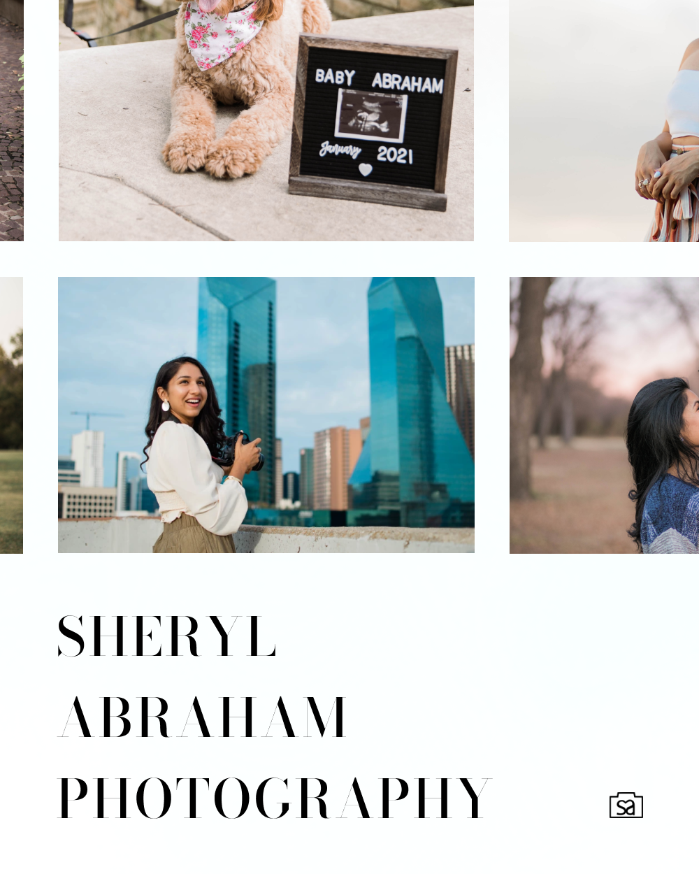 Graphic for Sheyryl Abraham Photography website.