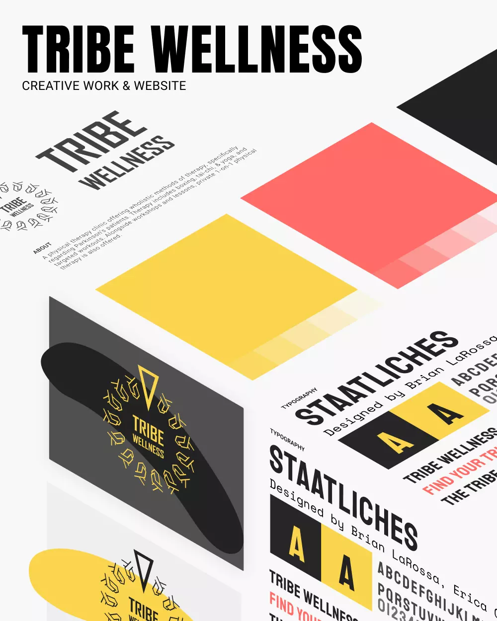 Display of Tribe Wellness style guide and design system.